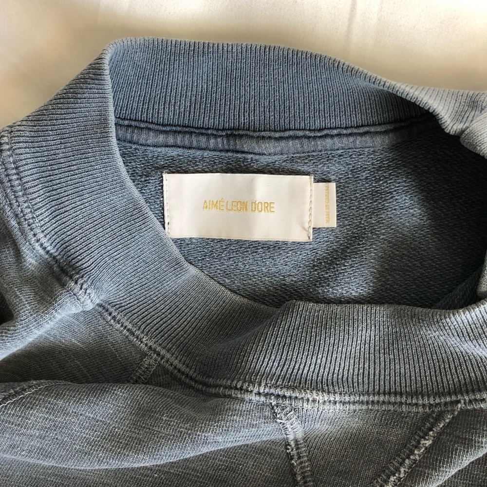 Aimé Leon Dore washed blue/grey sweatshirt